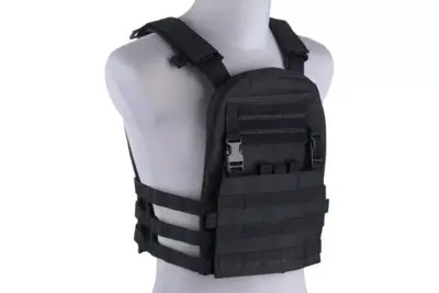 Kamizelka typu plate carrier z odpinanym panelem - czarna - obrazek 3