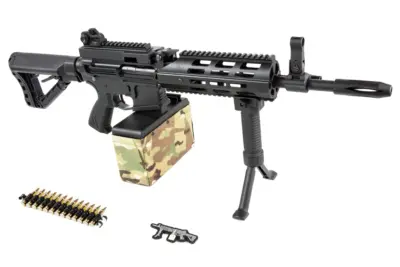 Replika karabinu maszynowego CM16 LMG - czarna - obrazek 4