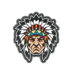 asgbox.pl - Naszywka Native American Warrior Head 1 - Full Color