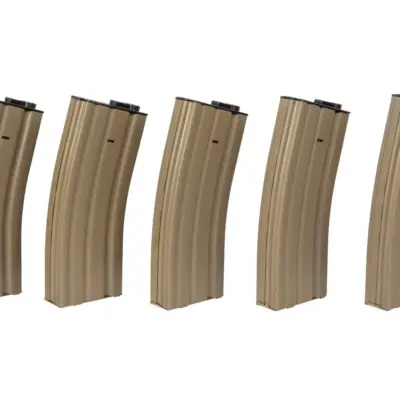 Alternative view of Zestaw 5 magazynków hi-cap na 300 kulek do replik M4/M16 - tan