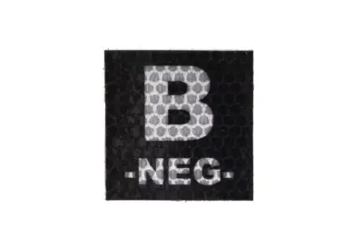 Naszywka IR z grupą krwi: B NEG - obrazek 3