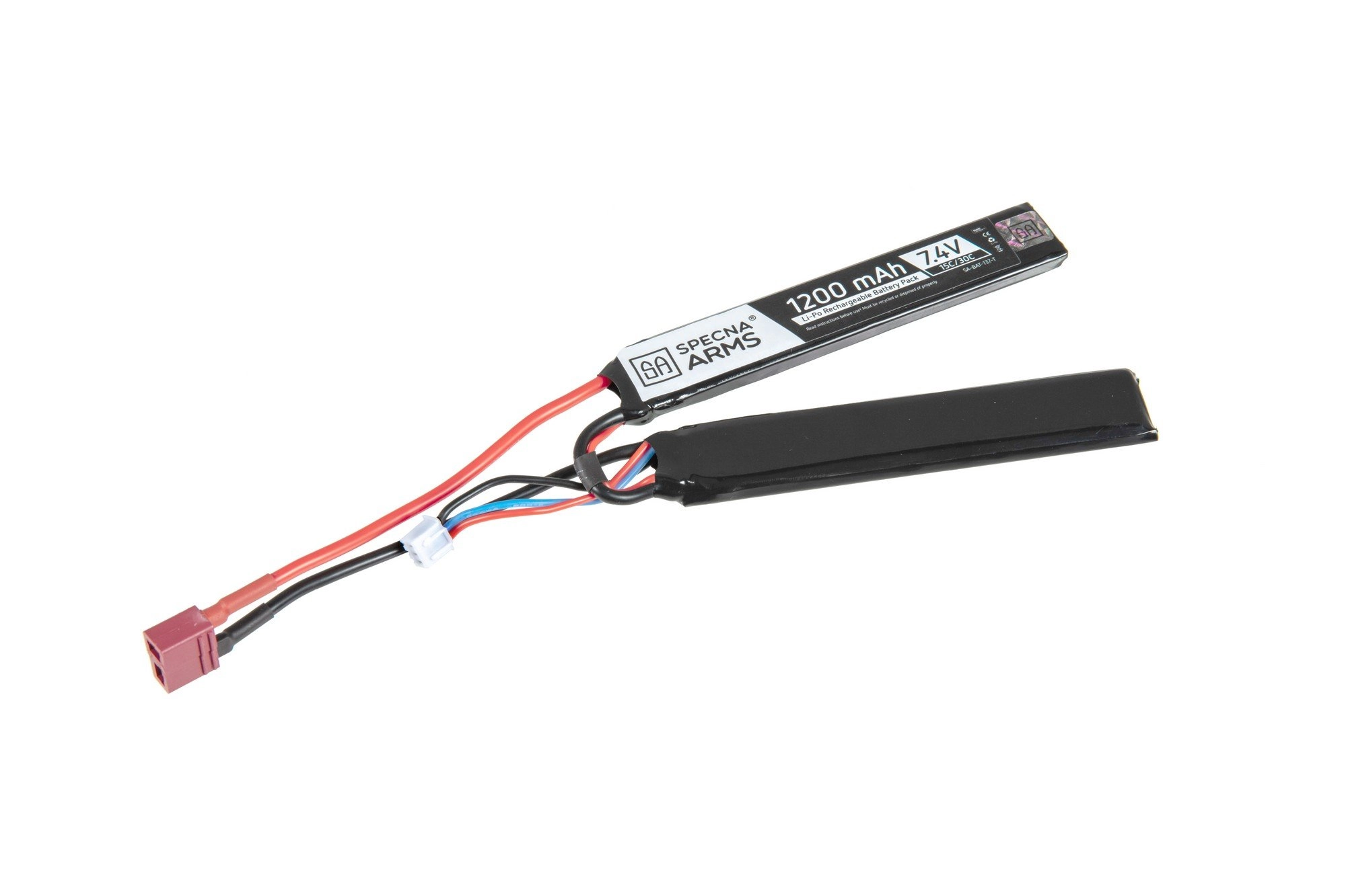 Akumulator LiPo 7,4V 1200mAh 15/30C - 2 modułowy - T-Connect (Deans) OD-G-SPE-06-024605-00 asgbox.pl 4V 1200mAh 15/30C - 2 modułowy - T-Connect (Deans)