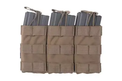 Potrójna ładownica Open Top na magazynki M4/M16 - coyote brown - obrazek 4