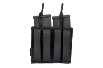 Podwójna ładownica Laser-Cut MOLLE na 2 magazynki typu M4/M16 - czarna - obrazek 3