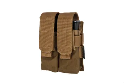 asgbox.pl - Podwójna ładownica na magazynki 9mm - Coyote Brown