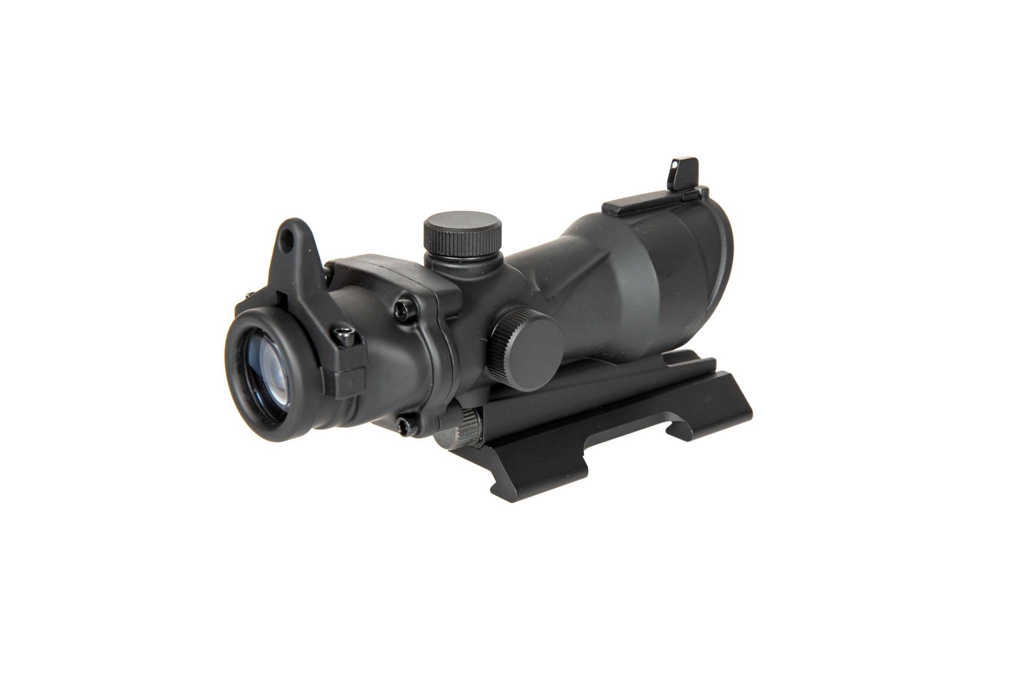 Replika lunety ACOG Style 4x32 z osłoną Killflash, podświetleniem i montażem QD V2 - czarna JJA-10-030710-00 asgbox.pl podświetleniem i montażem QD V2 - czarna
