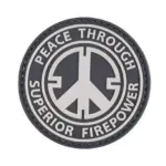 asgbox.pl - Naszywka 3D - Peace Through Superior Firepower
