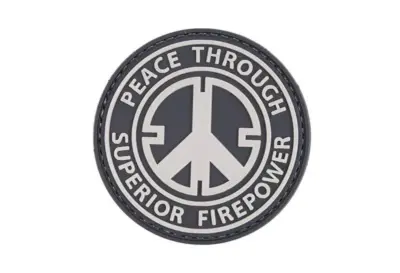 asgbox.pl - Naszywka 3D - Peace Through Superior Firepower