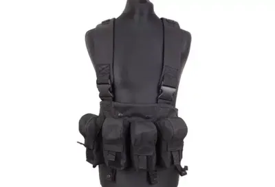 Kamizelka taktyczna typu Chest Rigg - czarna - obrazek 2