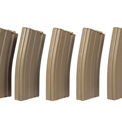 Alternative view of Zestaw 5 magazynków low-cap 70 kulek do M4/M16 - tan