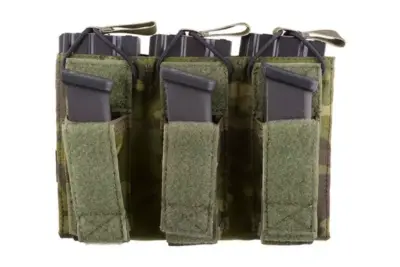 asgbox.pl - Potrójna ładownica Open Top na magazynki M4/M16 + pistoletowe - Multicam Tropic
