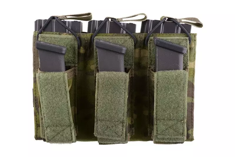 Potrójna ładownica Open Top na magazynki M4/M16 + pistoletowe - Multicam Tropic OD-G-EME-19-019158-00 asgbox.pl asgbox.pl - Potrójna ładownica Open Top na magazynki M4/M16 + pistoletowe - Multicam Tropic