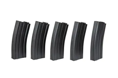 Zestaw 5 magazynków hi-cap na 300 kulek do replik M4/M16 - czarny - obrazek 3