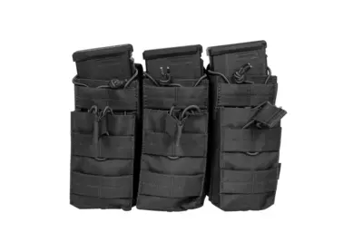 Potrójna ładownica na 6 magazynków typu M4/M16 - czarna - obrazek 3