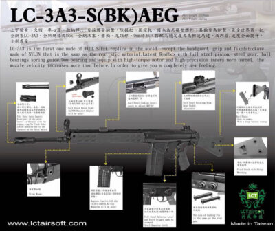 LCT G3A3 (LC-3A3-S) Airsoft Rifle – Black - obrazek 10