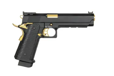 Double Bell Hi-Capa 795 Pistolet GBB - Czarno-Złoty - obrazek 5