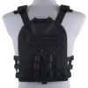 Kamizelka typu plate carrier z odpinanym panelem - czarna OD-G-GFT-18-018423-00 asgbox.pl