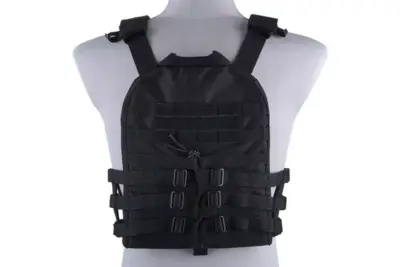 Kamizelka typu plate carrier z odpinanym panelem - czarna - obrazek 4