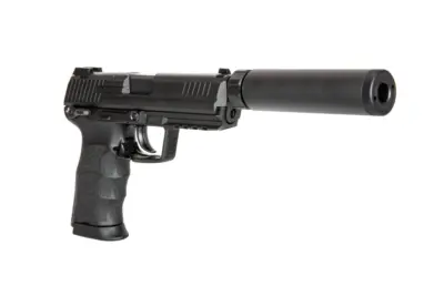 Replika pistoletu TM45 Tactical z tłumikiem - czarna - obrazek 3