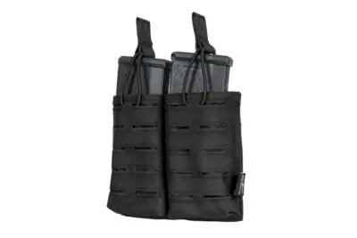 Podwójna ładownica Laser-Cut MOLLE na 2 magazynki typu M4/M16 - czarna - obrazek 4