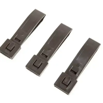 asgbox.pl - Zestaw 3 polimerowych klamer 3" - Mass Grey