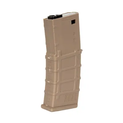 Polimerowy magazynek mid-cap 120 kulek do replik M4/M16 - tan ACM-05-029519-00 asgbox.pl