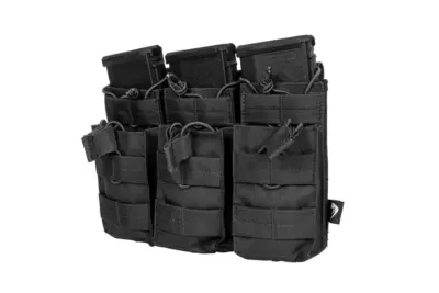 Potrójna ładownica na 6 magazynków typu M4/M16 - czarna - obrazek 4