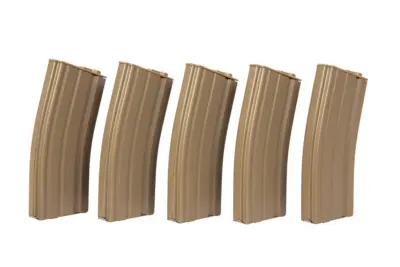 Zestaw 5 magazynków real-cap 30 kulek do M4/M16 - tan - obrazek 4