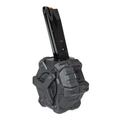 Bębnowy magazynek gazowy 350 kulek do replik Beretta / MB - czarny AWO-05-026386-00 asgbox.pl