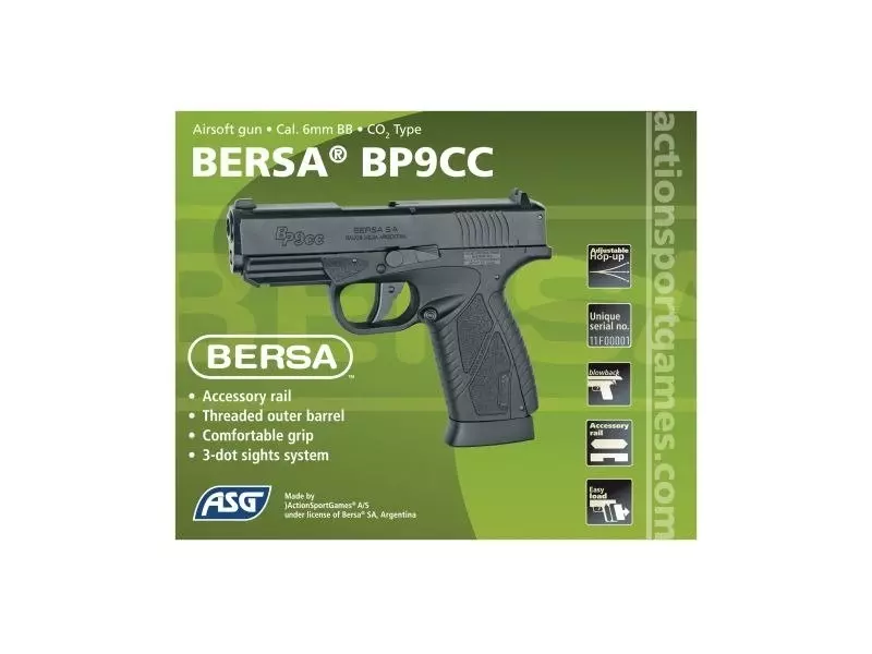 Replika pistolet Bersa BP9CC GBB ASG-02-003637-00 asgbox.pl Replika pistolet Bersa BP9CC GBB - obrazek 4