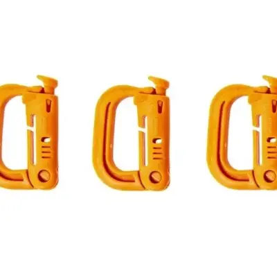 Alternative view of Zestaw 3 klamer typu Grmlock - pomarańczowy