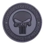asgbox.pl - Naszywka 3D - God Will Judge Our Enemies - czarna