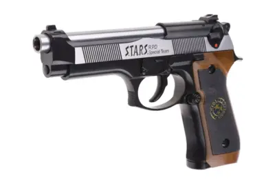 Replika pistoletu Samurai Edge Standard V2. M9 Full Auto - czarno/srebrna - obrazek 4