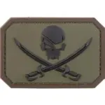 asgbox.pl - Naszywka Pirate Skull PVC - Forest