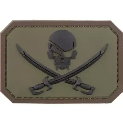 asgbox.pl - Naszywka Pirate Skull PVC - Forest