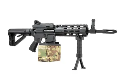 Replika karabinu maszynowego CM16 LMG - czarna - obrazek 5