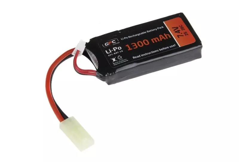 Akumulator LiPo 7,4V 1300mAh 20/40C GFE-06-003343-00 asgbox.pl 4V 1300mAh 20/40C