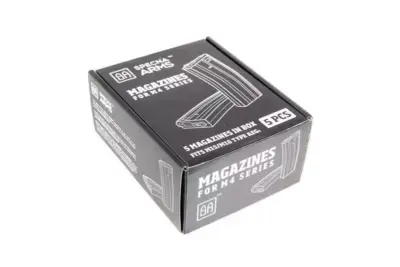 Zestaw 5 magazynków mid-cap 100 kulek do M4/M16 - tan - obrazek 2