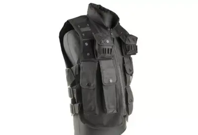 Kamizelka taktyczna Police - czarna - obrazek 2