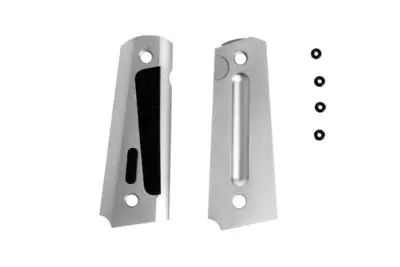asgbox.pl - Aluminiowe okładziny chwytu TYPE B do pistoletów typu Colt 1911 - srebrne