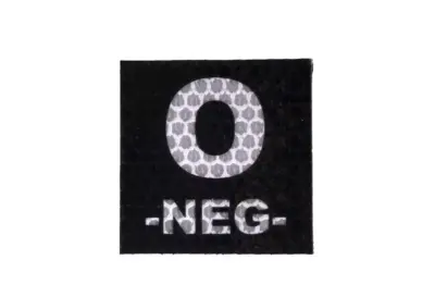Naszywka IR z grupą krwi: 0 NEG - obrazek 4