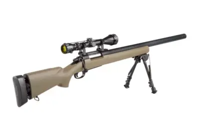 Replika karabinu snajperskiego SW-04J Army (z lunetą i dwójnogiem) - tan - obrazek 5