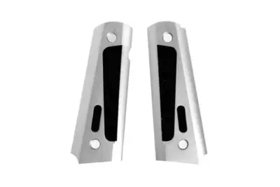 Aluminiowe okładziny chwytu TYPE B do pistoletów typu Colt 1911 - srebrne - obrazek 2