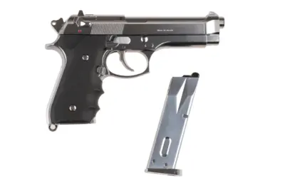 Replika pistoletu M92F - Chrome Stainless - obrazek 4