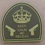 asgbox.pl - Naszywka - Keep Calm And Reload - Tan