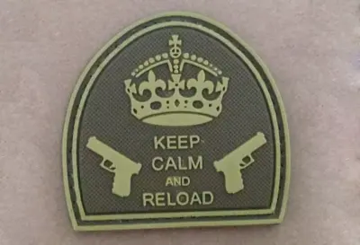 asgbox.pl - Naszywka - Keep Calm And Reload - Tan