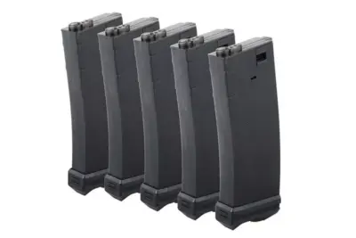 Zestaw 5 magazynków mid-cap 190 kulek do M4/M16 - obrazek 2