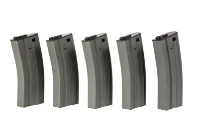 Zestaw 5 magazynków Mid-Cap na 120 kulek do replik M4/M16 - szary - obrazek 3