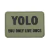 asgbox.pl - Naszywka 3D - YOLO - oliwkowa