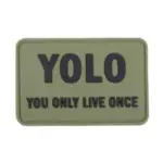 asgbox.pl - Naszywka 3D - YOLO - oliwkowa